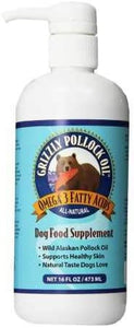 GRIZZY PET POLLOCK OIL 8OZ DOG FOOD SUPPLEMENT