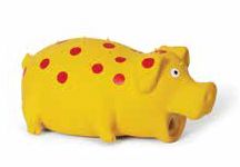 BUDZ LATEX SPOTTED PIG YELLOW SQUEAKER