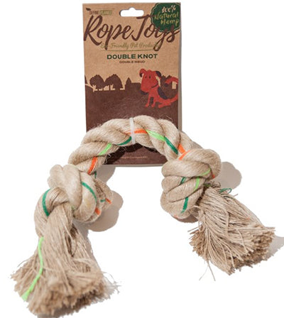 DEFINE PLANET HEMP ROPE TOY DOUBLE KNOT SMALL