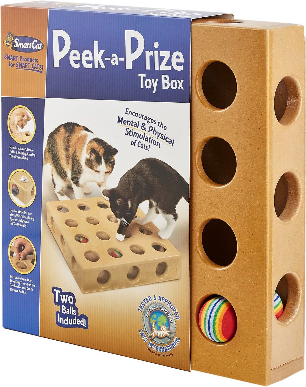SMARTCAT PEEK A PRIZE TOY BOX WITH 2 TOYS
