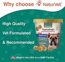 Load image into Gallery viewer, NATURVET COPROPHAGIA 5.4OZ STOOL EATING DETERRENT + BREATH 70 CHEWS

