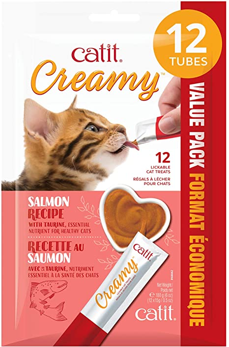CREAMY LICKABLE CAT TREATS SALMON 12PK
