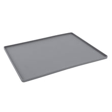 Load image into Gallery viewer, MESSY MUTTS SILICONE BOWL MAT WITH RAISED EDGE SMALL, GREY
