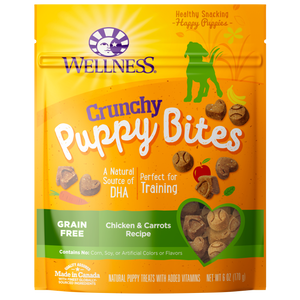 WELLNESS CRUNCHY PUPPY BITES 3.5OZ CHICKEN & CARROTS
