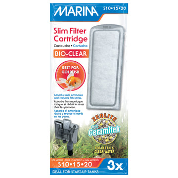 MARINA SLIM FILTER CARTRIDGE BIO-CLEAR (GOLDFISH) 3 PACK