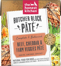 Load image into Gallery viewer, THE HONEST KITCHEN BUTCHER BLOCK 10.5OZ BEEF, CHEDDAR &amp; VEGGIES PATE
