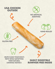 Load image into Gallery viewer, CANINE NATURALS RAWHIDE FREE CHICKEN 4&quot; ROLL

