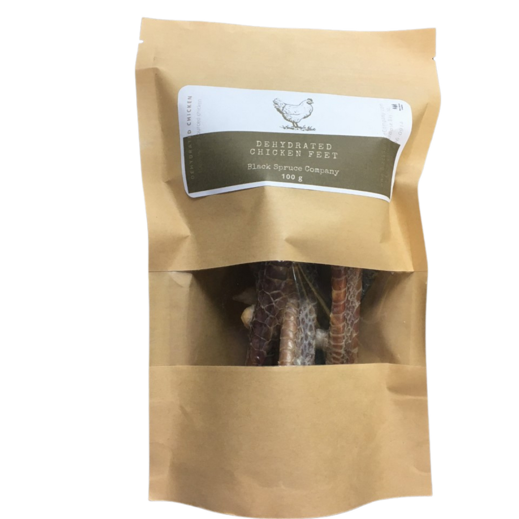 BSC DEHYDRATED CHICKEN FEET 100GBLACK SPRUCE COMPANY