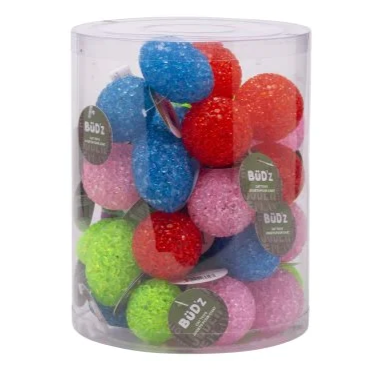 BUDZ COLORED CRYSTAL BALL WITH BELL CAT TOY ASSORTED