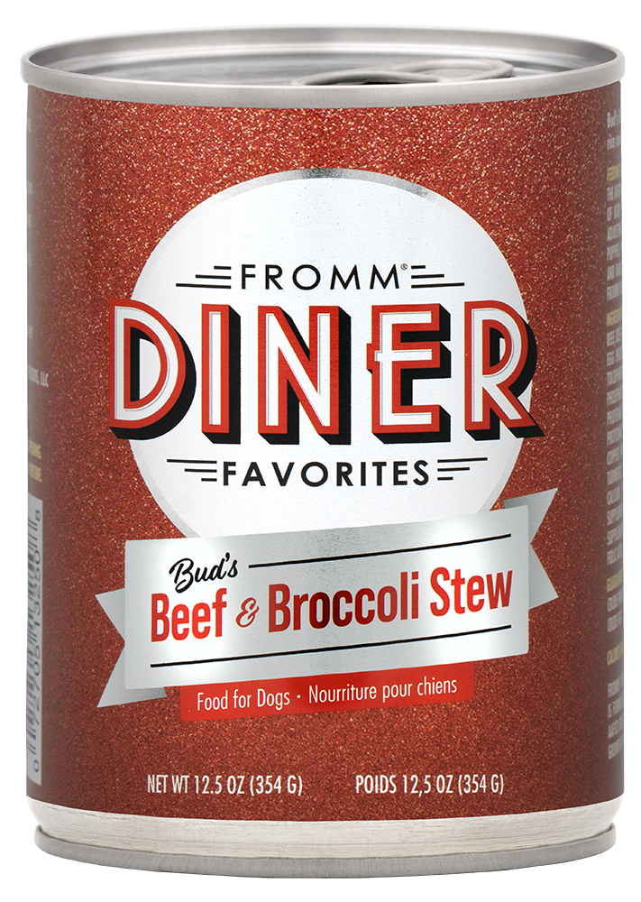FROMM CAN DOG FOOD 12.5OZ BEEF AND BROCCOLI