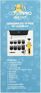 CONAIRPRO CORD/CORDLESS 15PC PET CLIPPER KIT (DOG & CAT)