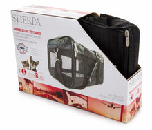 Load image into Gallery viewer, SHERPA ORIGINAL DELUXE CARRIER BLACK SMALL (15&quot;X10&quot;X8.5&quot;)
