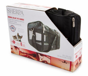 SHERPA ORIGINAL DELUXE CARRIER BLACK SMALL (15"X10"X8.5")