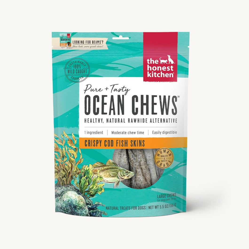 THE HONEST KITCHEN BEAMS OCEAN CHEWS COD FISH SKINS 2.75OZ