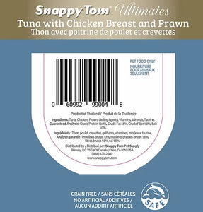 SNAPPY TOM CAT FOOD 85GM TUNA W/CHICKEN BREAST & PRAWNS