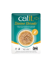 Load image into Gallery viewer, CATIT DIVINE SHREDS 75G POUCH TUNA WITH SEA BREAM &amp; WAKAME
