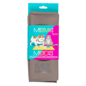 MESSY MUTTS SILICONE BOWL MAT WITH RAISED EDGE SMALL, GREY